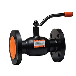 Кран шаровой стальной БИВАЛ® КШТ.12.200.16 DN200 PN16 Ф/Ф с рукояткой