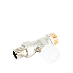 Вентиль, Oventrop, серия AV9, термостатический, проходной, DN-15, 3/4", 1/2", Н ЕК-Н, PN, бар-10, T°C -от +2 до +120, латунь, никелированный, плавная преднастройка