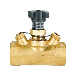 Вентиль регулирующий, Oventrop, Hycocon VTZ, преднастраиваемый, DN-32, 1 1/4", ВВ, PN, бар-16, T°C -от -10 до +120, латунь, измерительная техника "eco", с обеих сторон вентильные вставки для измерения/слива, в теплоизоляции