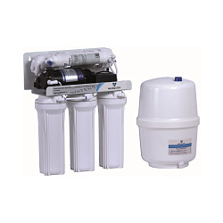 Система обратного осмоса Waterstry RO 50-A1 5 ступеней c насосом (производительность - 190 л/сут.; емкость накопительного бака - 11,6 л; давление воды - 0,6-5,0 бар; температура воды - 4-42°С)