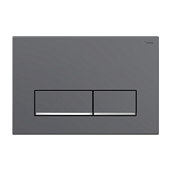 Панель смыва РЕХАУ NOVA LONG 002 с прямоугольными клавишами, пластик, графит,матовый,  нижняя полоса клавиш хром, глянцевый