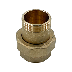 Сгон американка, ELSEN, Metalit, прямой, НВ, 2", 2", латунь, с плоским уплотнением