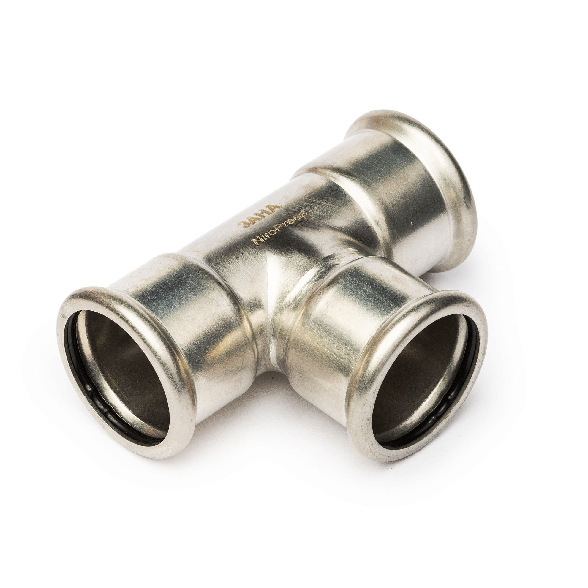 Тройник ЗАНА (SANHA)  ВПр 88,9x35x88,9, нерж.сталь, 91130