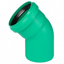 Отвод, Ostendorf, KG2000B, 45°, 125, 125, PP-MD (полипропилен)