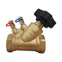 Балансировочный клапан статитический, Мод.1206, DN32 PN25, корпус латунь, -10…+100℃, резьбовой BSPT