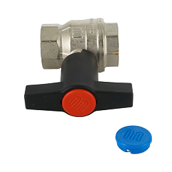 Кран шаровой, ELSEN, 1", ВВ, PN 30, T°C -от -20 до +140, высокая ручка из пластмассы