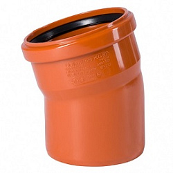 Отвод, Ostendorf, KGB, 15°, 110, 110, PVC (поливинилхлорид)