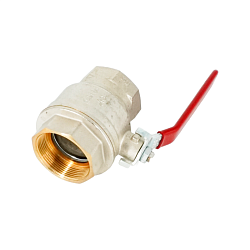 Кран шаровой, Oventrop, Optibal, полнопроходной, DN-50, 2", ВВ, PN, бар-16, ручка-рычаг из оцинкованной стали, латунь, никелированный