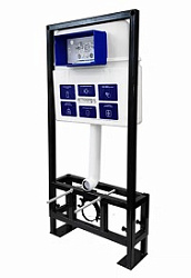 Система инсталляции для подвесного унитаза Sava Free Standing.Самонесущая конструкция. Опорная рама из профилей 30 x 30 мм x 2vvv. Рама защищена порошковой эмалью.. Ширина инсталляции: 52 см.  Регулируемые опорные ноги 25х25 мм: от 0 до 20 см.  Монтажная 
