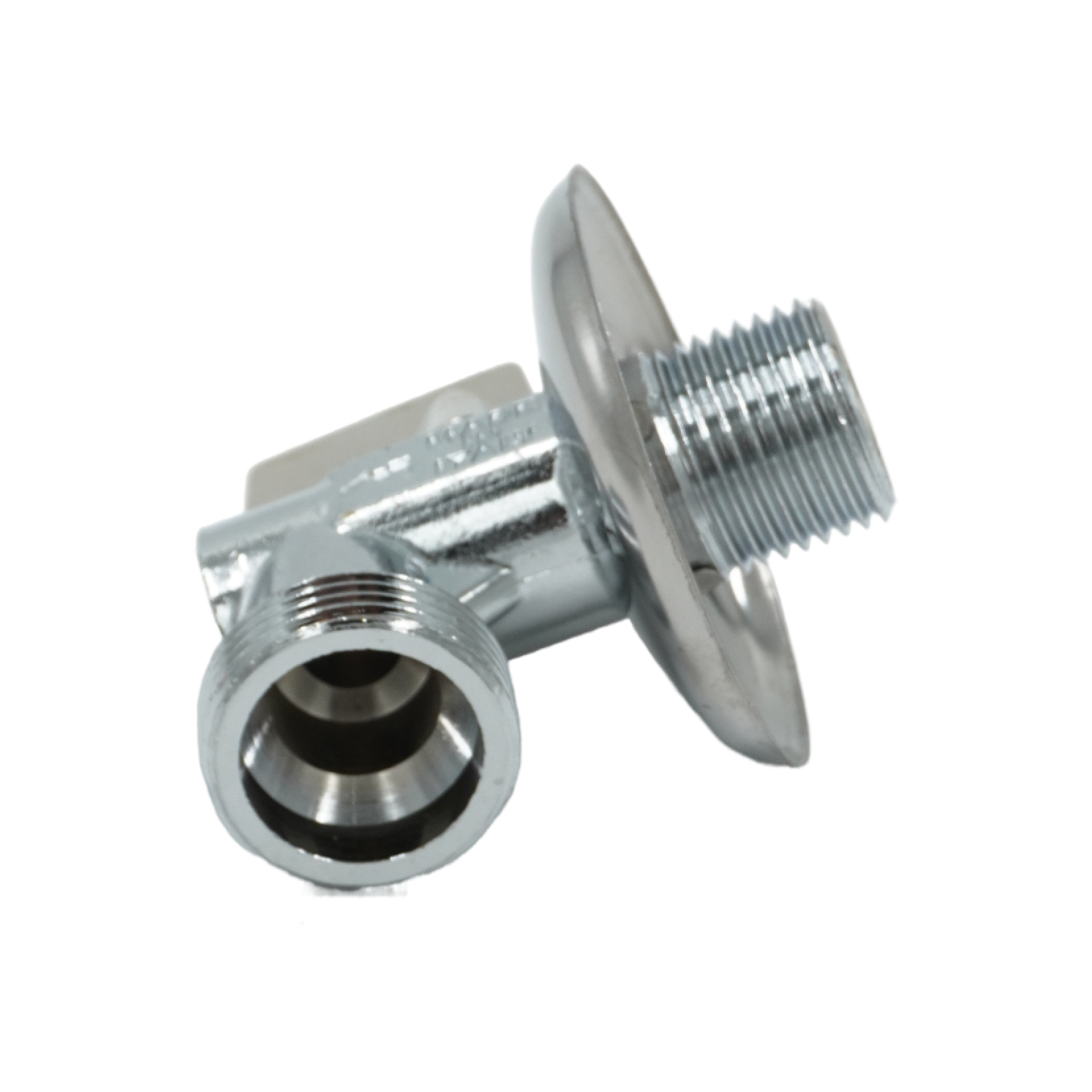 Кран шаровой, ELSEN, полнопроходной, угловой, для стиральных машин с розеткой, 3/4", 1/2", НН, PN, бар-40, T°C -от -20 до +150, ручка-бабочка, латунь