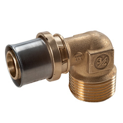 Угольник, Giacomini, RM127, 90°, Н, 1/2", 20 x 2, латунь, для труб GIACOTHERM, GIACOFLEX и многослойных