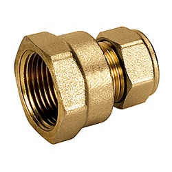 Переходное соединение 3/4"x22 с внутренней резьбой от железной трубы к медной