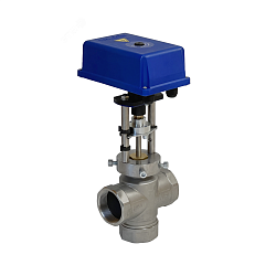 Клапан проходной седельный регулирующий, корпус: серый чугун, Седло, тарелка (поршень), плунжер, шток: нерж. сталь, уплотнение - EPDM или PTFE (DN15, Kvу 0,63-4,0; DN20-50) PTFE (DN65-300), PN16                               DN 125