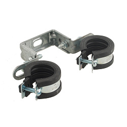 Хомут двойной, Walraven, BIS Duplo KSB1, 25-28 мм, с epdm для труб отопления