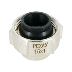 Резьбозажимное соединение, РЕХАУ, RAUTITAN, НГ ЕК, 3/4", 15, латунь никелированная