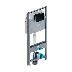 Комплект: Инсталляция для унитаза со сливным баком RIVO Set A + Панель смыва RIVO Touch Neo Черный глянцевый ( 1 шт. )