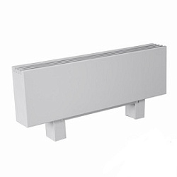 Конвектор KZTO водяной напольный Элегант 110x400x1500 1то бок Стен лев, теплоотдача 1929 Вт, подключение боковое с левой стороны, концевого исполнения, с кронштейнами для монтажа на стену, цвет RAL9016