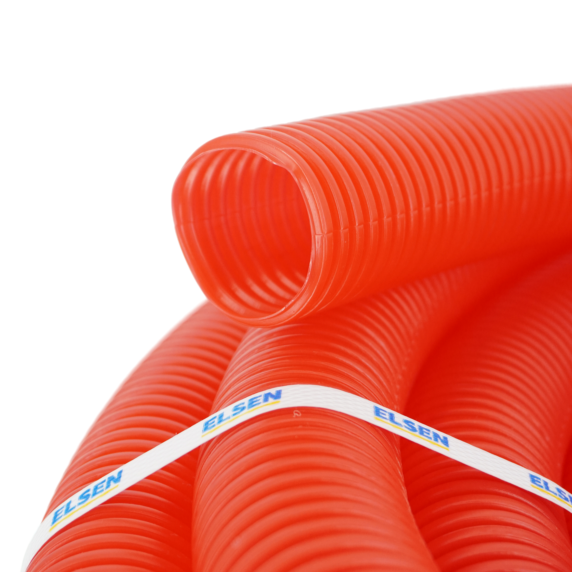 Труба гофрированная, ELSEN, FlexLight, для Ø-25, наружный Ø-40, красная, бухта 30 м