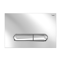 Панель смыва РЕХАУ NOVA ELLIPSE 002 с овальными клавишами, пластик, хром глянцевый, контур клавиш хром, глянцевый