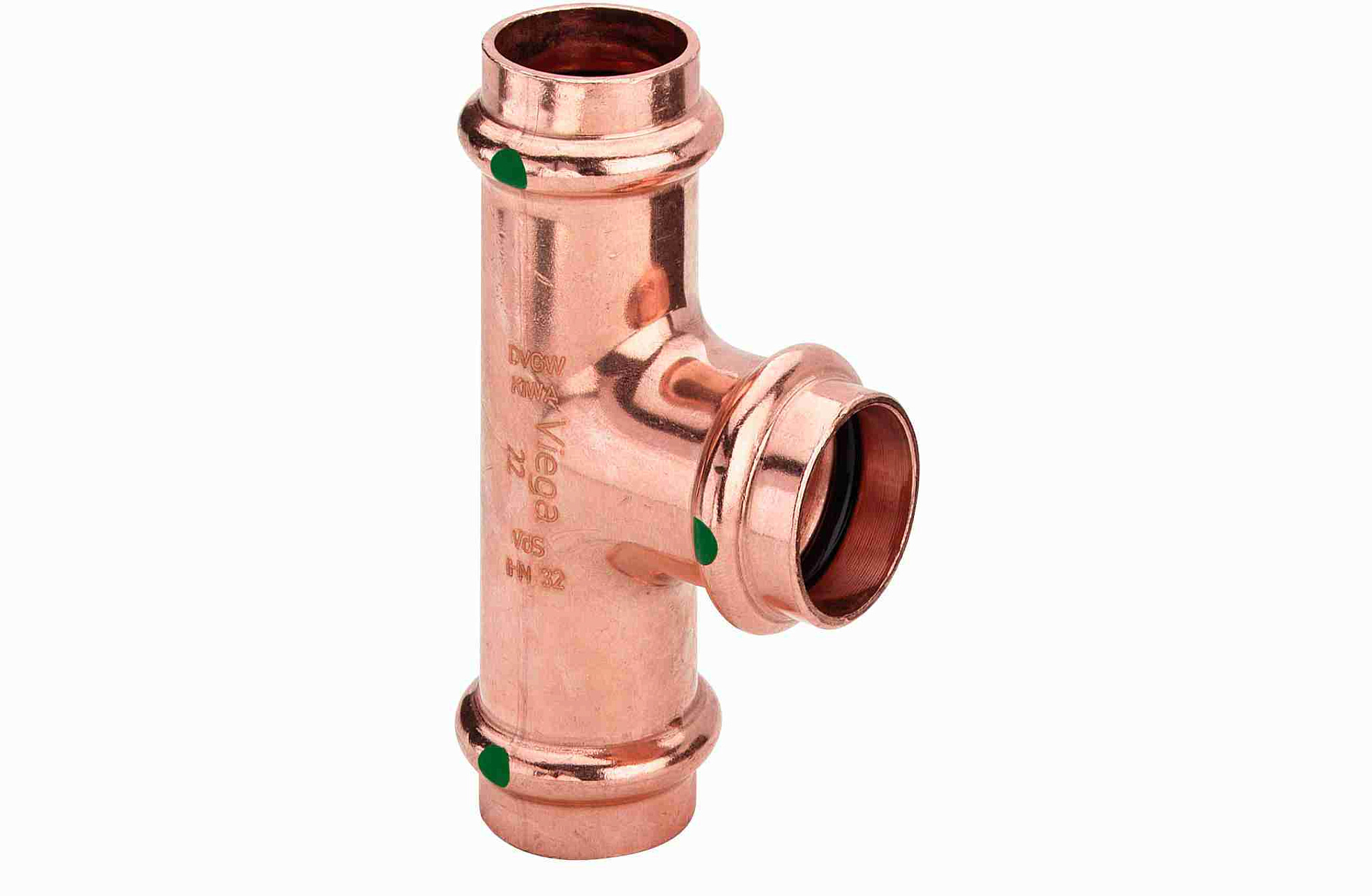 Тройник Profipress c SC-Contur 28x22x22, медь, модель 2418