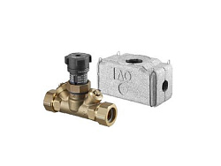 Регулирующий вентиль Hycocon VTZ, Ду 20 3/4", из латуни, стойкой к выщелачиванию цинка PN 16 с плавной преднастройкой измерительная техника "есо", с обоих сторон вентильные вставки для измерения/слива с изоляционными пластинами, с обеих сторон наружная ре