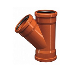 Тройник, Ostendorf, KGEA, 87°, 110, 110, 110, 3-х раструб., PVC (поливинилхлорид)