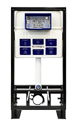 СЕТ Инсталляция Sava Free Standing+клавиша смыва белый глянец квадр.  Инсталляция для подвесного унитаза Sava Fix Slim в комплекте с клавишей смыва