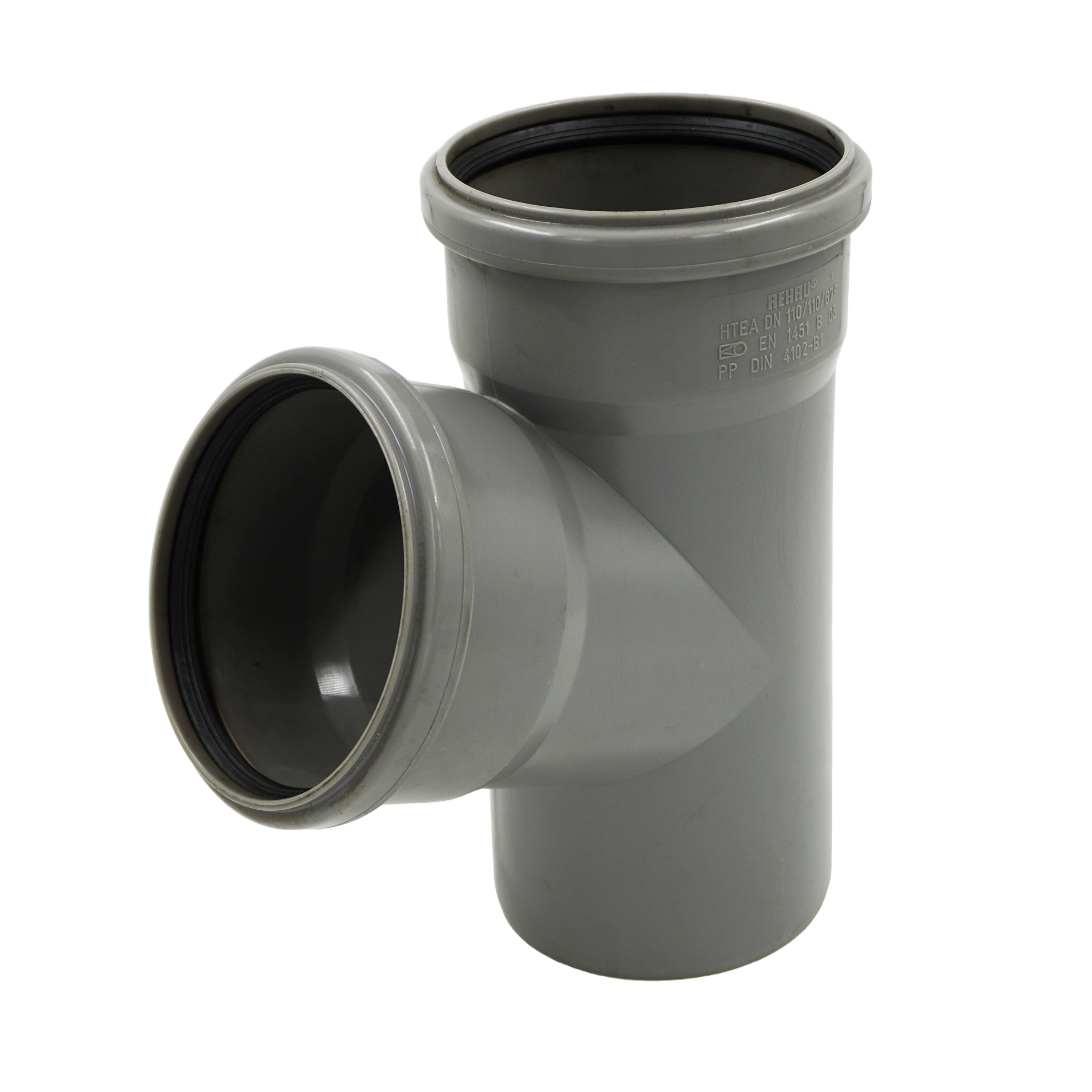 Тройник Rehau 110/110/67 НТ серая