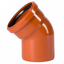 Отвод, Ostendorf, KGB, 45°, 110, 110, PVC (поливинилхлорид)