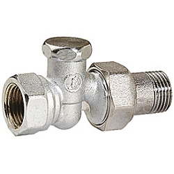 Клапан, Giacomini, R17D2, отсекающий, прямой, 1/2", 1/2", ВН, латунь, хромированный