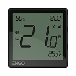 Универсальный терморегулятор, черный, с модулем Zigbee, с питанием 230, со встроенным датчиком влажности, с возможностью подключения датчика пола