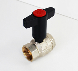 Кран шаровой, ELSEN, 3/4", ВВ, PN 30, T°C -от -20 до +140, высокая ручка из пластмассы