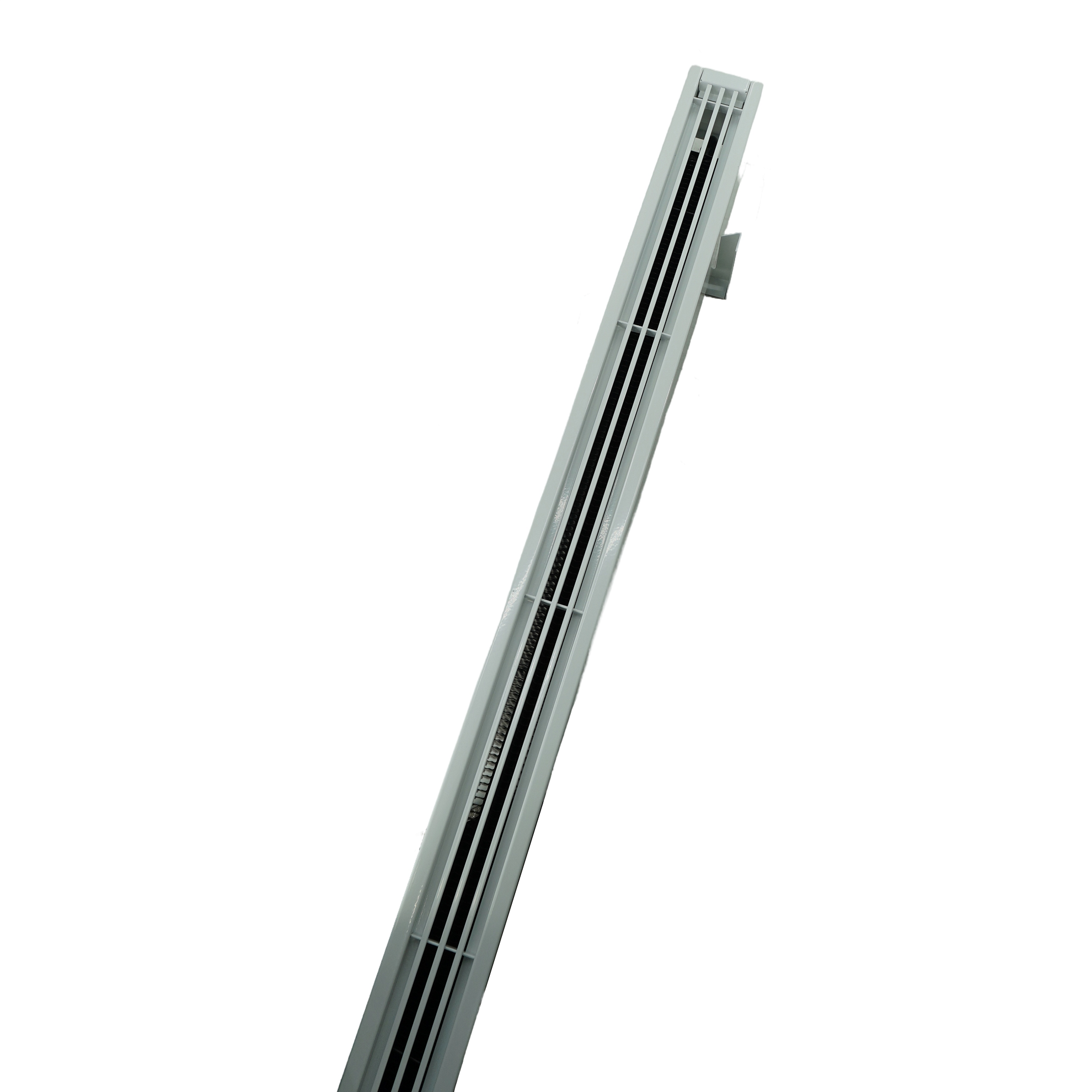 Конвектор Varmann MiniKon MKWV 85.130.2600 RAL9016, глубиной 85 мм, высотой 130 мм, длиной 2600 мм, серия "Комфорт" с алюминиевой решеткой, настенного монтажа, Подключение снизу со встроенным вентилем, теплопроизводительность при температуре теплоносителя