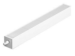 Конвектор Varmann MiniKon MKWV 185.130.700 RAL9016, глубиной 185 мм, высотой 130 мм, длиной 700 мм, серия "Комфорт" с алюминиевой решеткой, настенного монтажа, Подключение снизу со встроенным вентилем, теплопроизводительность при температуре теплоносителя