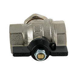 Кран шаровой, ELSEN, с фильтром механической очистки, 1", ВВ, PN 30, T°C -от -20 до +100, ручка-бабочка