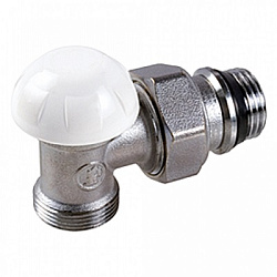 Угловой отсечной клапан 1/2"x3/4"E, хромированный, отвод с герметичной прокладкой, подсоединение с наружной резьбой