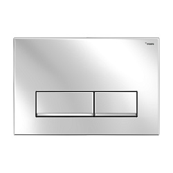 Панель смыва РЕХАУ NOVA LONG 002 с прямоугольными клавишами, пластик, хром, глянцевый, нижняя полоса клавиш хром, глянцевый