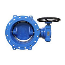 Затвор дисковый, Tecwat, фланцевый, PN25, DN250, диск ковкий чугун, с механическим редукторным приводом