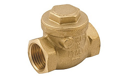 Клапан обратный, ELSEN, дисковый, горизонтальный, 3/4", ВВ, PN, бар-10, T°C -от 0 до +80, латунь