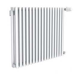 Трубчатый радиатор КЗТО Гармония А25 N 1-2000-20 RAL9016, 2958 Вт, подключение боковое, монтаж на стену