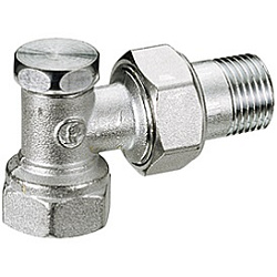 Клапан, Giacomini, R16D2, отсекающий, угловой, 3/4", 3/4", ВН, латунь, хромированный