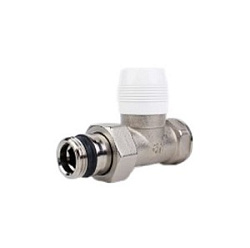 Вентиль, ELSEN, отсекающий, прямой, 1/2", 1/2", ВН, PN, бар-10, T°C -от -10 до +120, латунь, никелированный, для отопительных приборов-с боковой подводкой