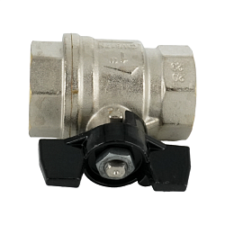 Кран шаровой, ELSEN, Strong T, 1", ВВ, ручка-бабочка, латунь