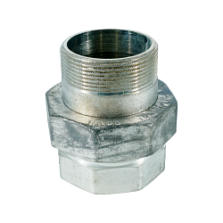 Сгон американка, ELSEN, TIN латунь, прямой, НВ, 2", 2", с плоским уплотнением