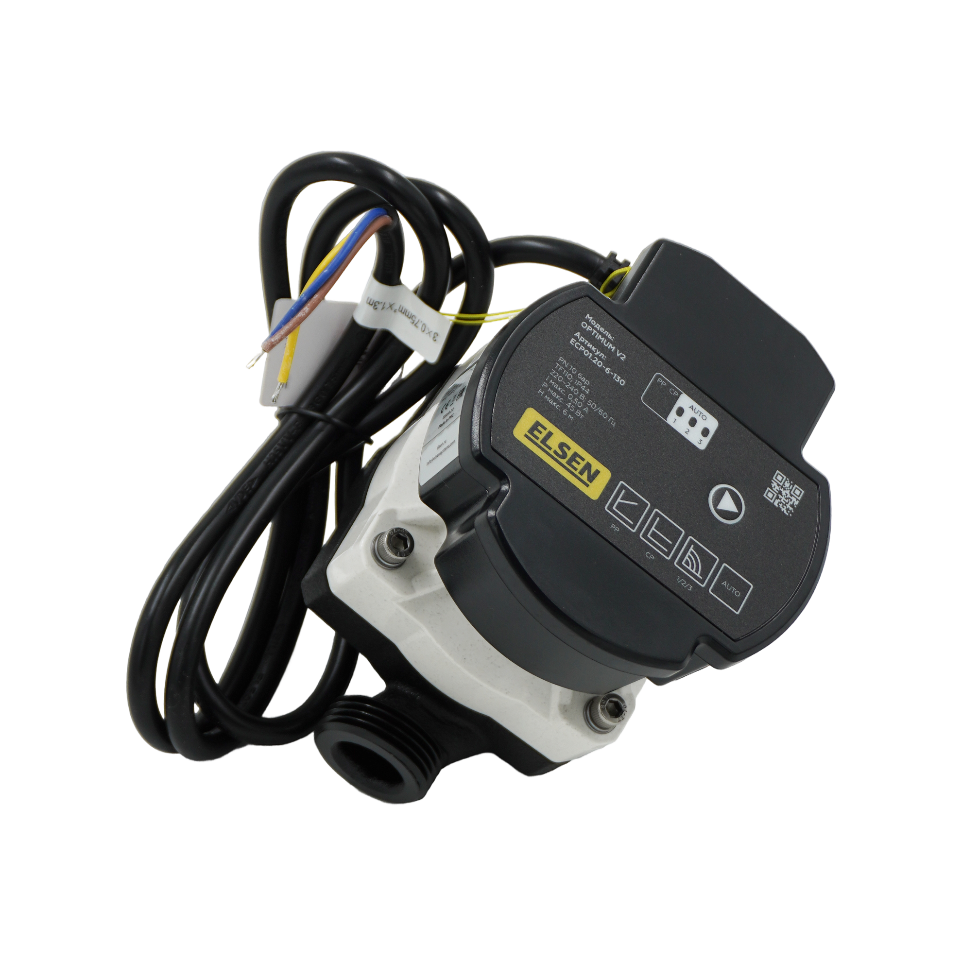 Циркуляционный насос, ELSEN, ECP01.20-6-130 с частотным регулированием, DN20, расход 2,9 м3, максимальный напор 6м, 130мм