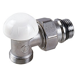Угловой отсечной клапан 1/2"x18 мм, хромированный, отвод с герметичной прокладкой, подсоединение с наружной резьбой