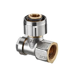 Соединение резьбовое Combi 3, 3/4" НГ х 1/2"ВР, запорно-присоединительное, угловое