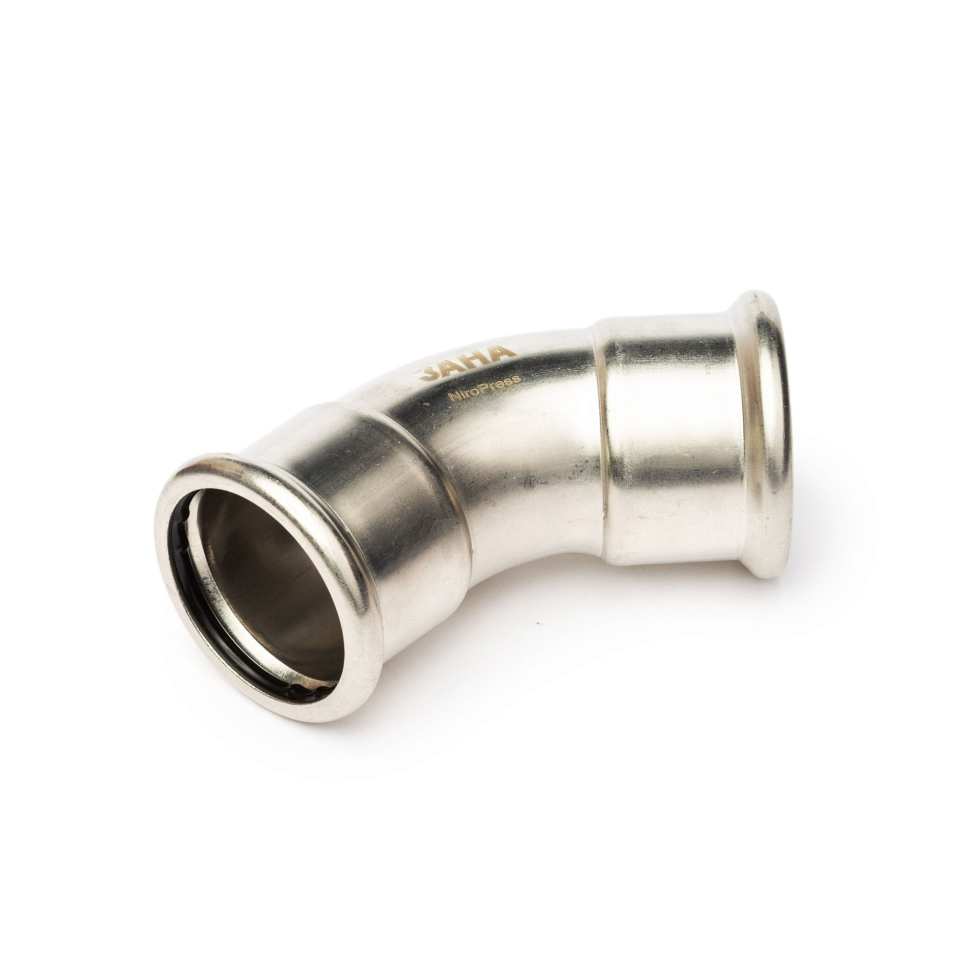 Отвод ЗАНА (SANHA) NiroPress AISI 304L 45° ВПр-ВПр, Dn 88,9