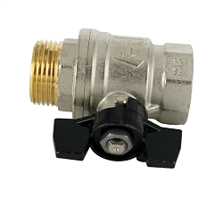 Кран шаровой, ELSEN, Strong T, 1", НВ, ручка-бабочка, латунь