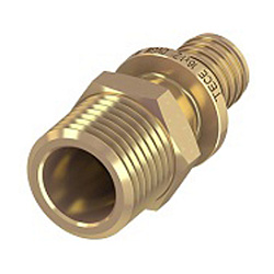 TECEspring AX, Соединение прямое с ниппелем 16 х 1/2'', латунь